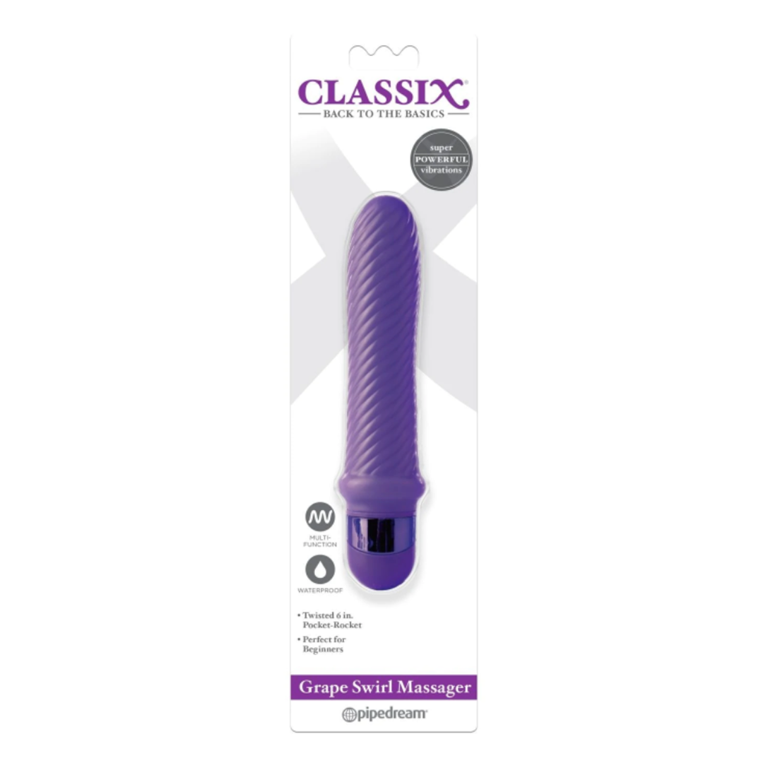Vibrador Classix Grape Swirl Massager - Cake Sex Shop