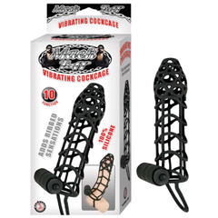 Jaula Mack Tuff Vibrating Cockcage Black - Cake Sex Shop