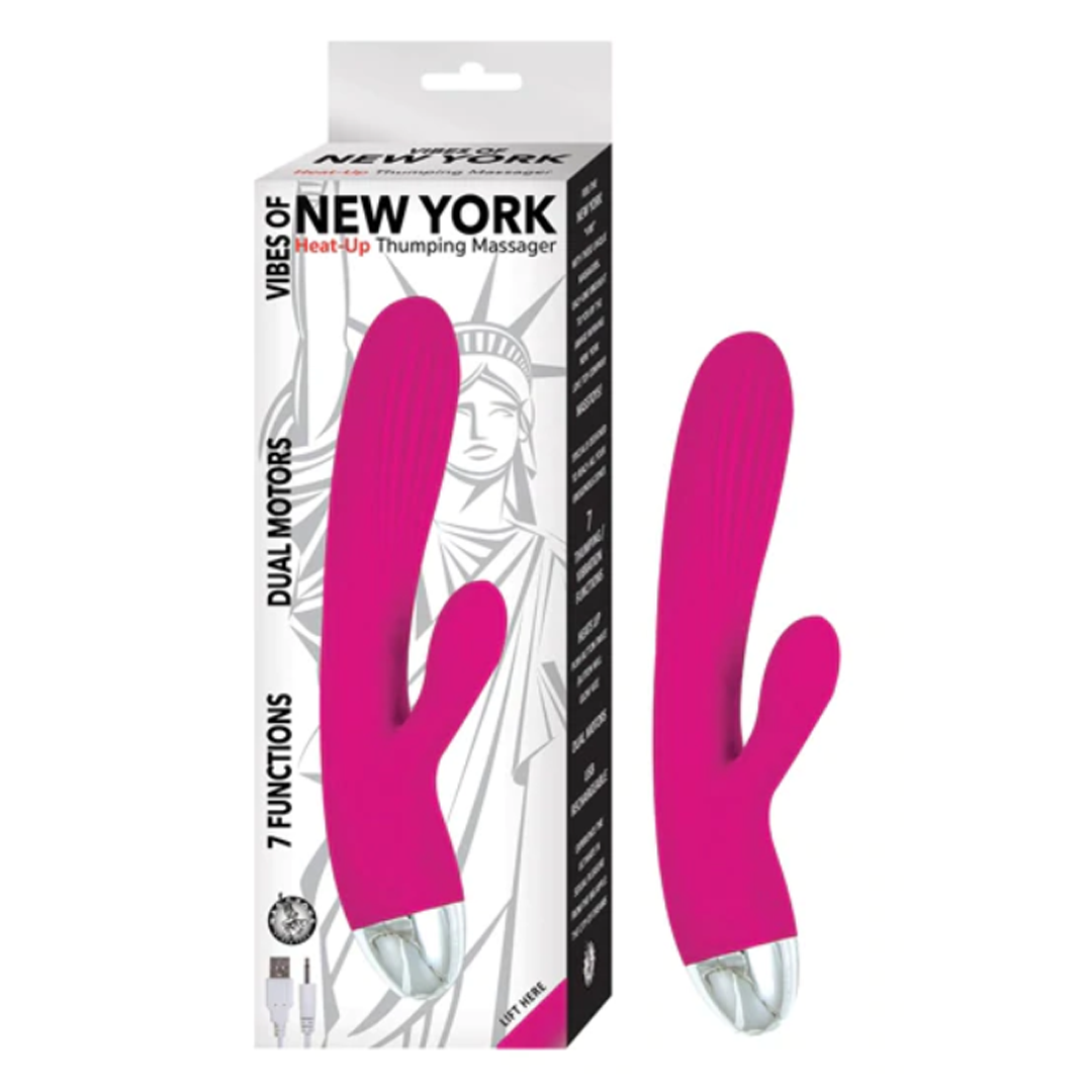 Vibrador Vibes Of New York Heat-Up Thumping Massager-Pink - Cake Sex Shop