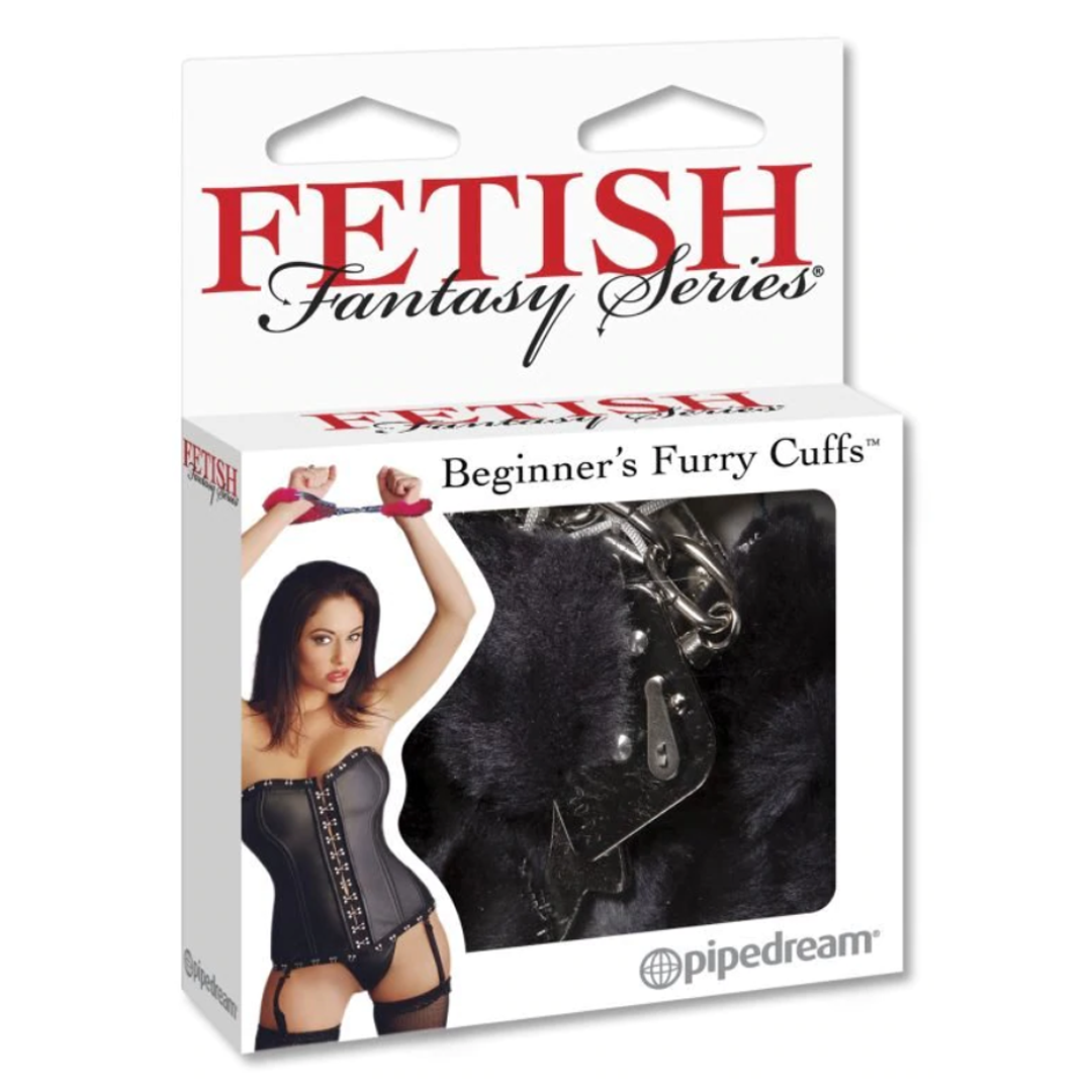 Fetish Fantasy Series Beginner'S Furry Cuffs - Black - Cake Sex Shop