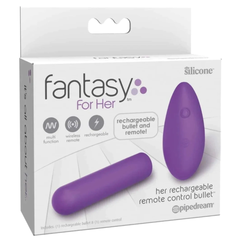 Vibrador Fantasy For Her Rechargeable Remote Control Bullet- Purple - Cake Sex Shop