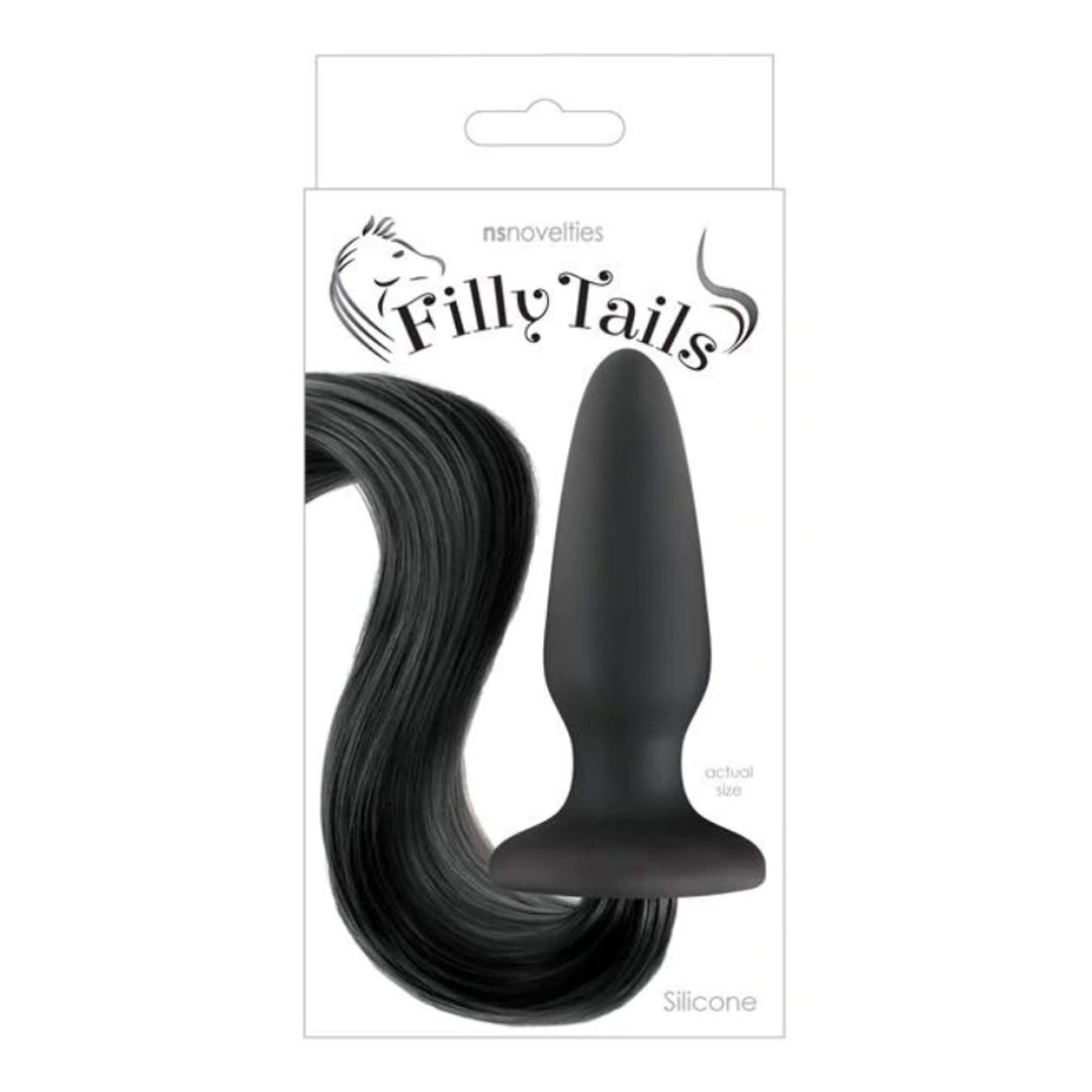 Plug Anal Filly Tails Negro de NS Novelties - Cake Sex Shop