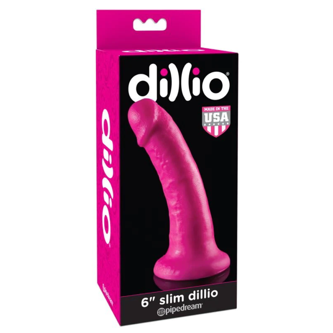 Dildo Dillio 6" Slim pink - Cake Sex Shop