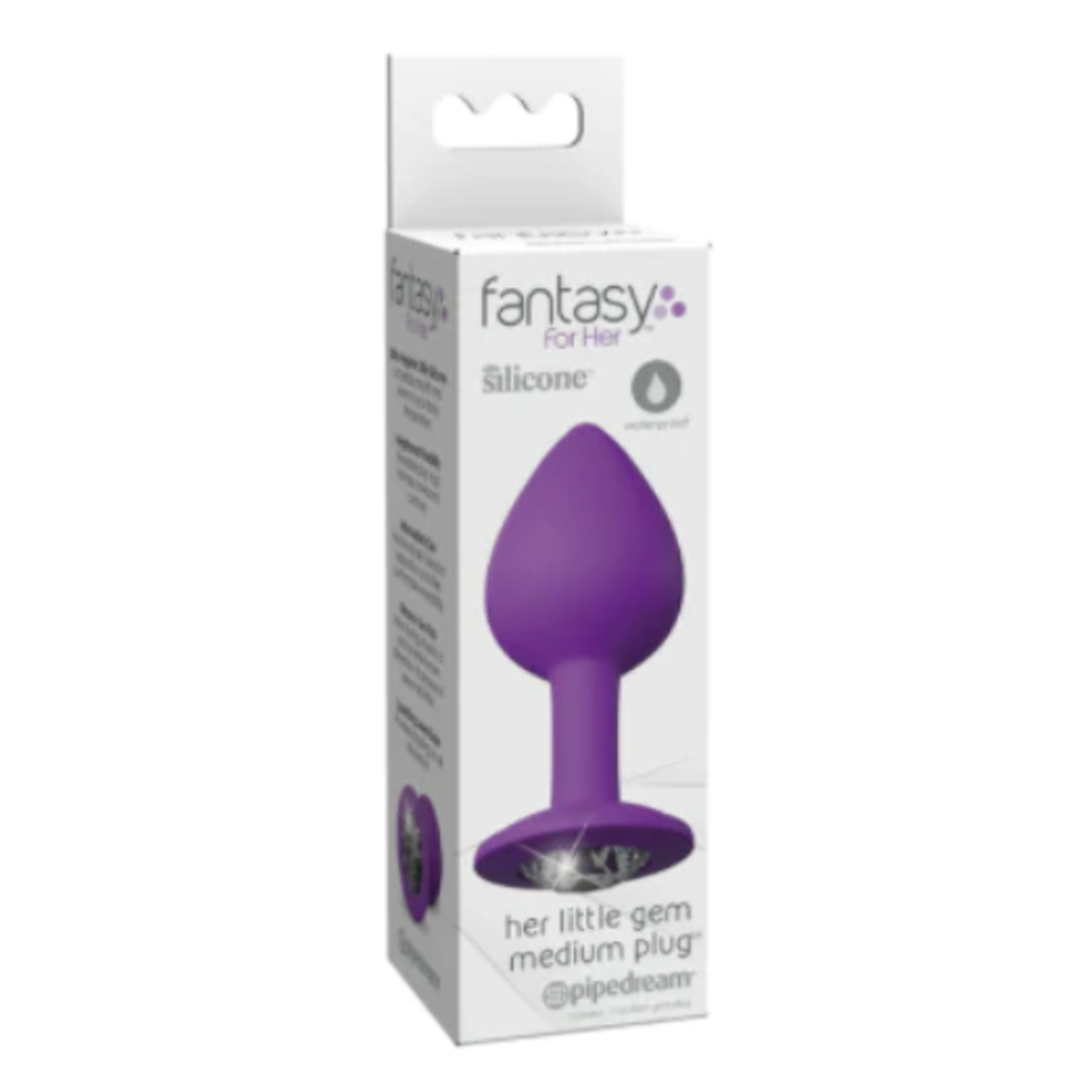 Plug Fantasy For Her Her Little Gem Medium Plug-Purple - Cake Sex Shop