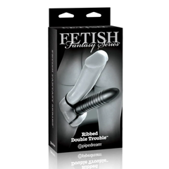 Dildo Fetish Fantasy Series Limited Edition Ribbed Double Trouble -Black - Cake Sex Shop