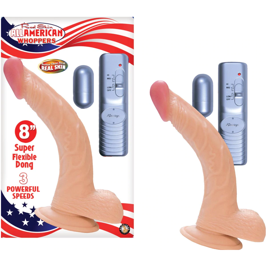 Dildo All American Whoppers 8'' W/Balls White - Cake Sex Shop