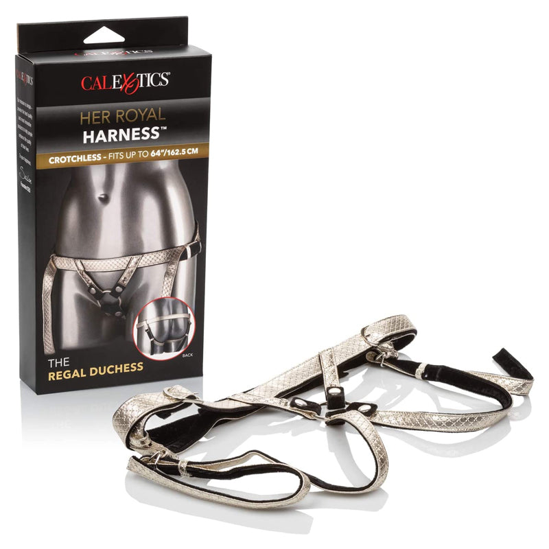Arnés Her Royal Harness Crotchless - Gold - Cake Sex Shop