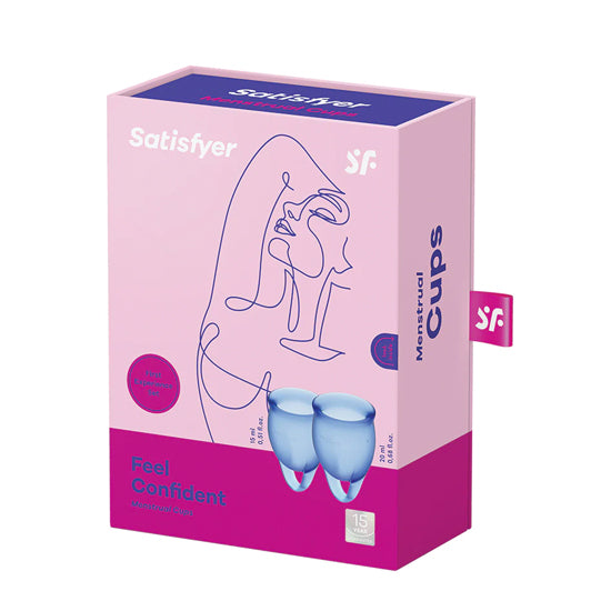 Satisfyer Feel Confident Menstrual Cup- Dark Blue - Cake Sex Shop