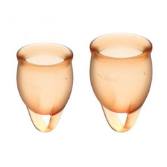 Satisfyer Feel Confident Menstrual Cup- Orange - Cake Sex Shop 2