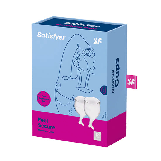 Copa Menstrual Satisfyer Feel Secure -Transparente - Cake Sex Shop