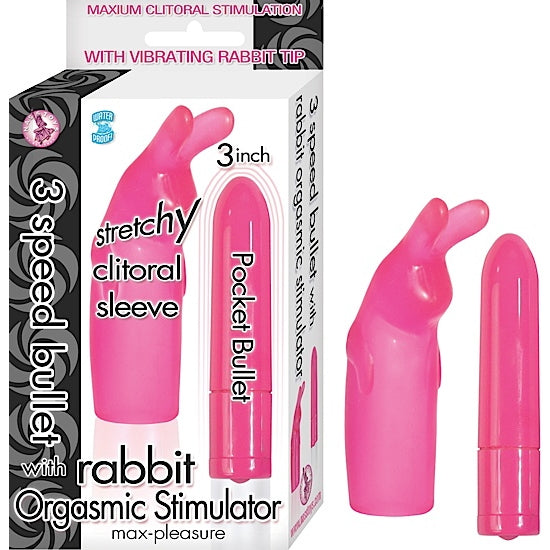 Vibrador Bala 3 Speed Bullet With Rabbit Orgasmic Stimulator Pink - Cake Sex Shop