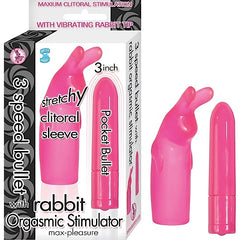 Vibrador Bala 3 Speed Bullet With Rabbit Orgasmic Stimulator Pink - Cake Sex Shop