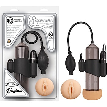Set Supreme Vibrating Penis Pump By Nasstoys Vagina Black - Cake Sex Shop