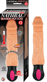 Dildo Natural Realskin Hot Cock #3 Flesh 8" - Cake Sex Shop