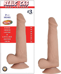 Dildo Realcocks Dual Layered #3 Flesh 7.5" - Cake Sex Shop