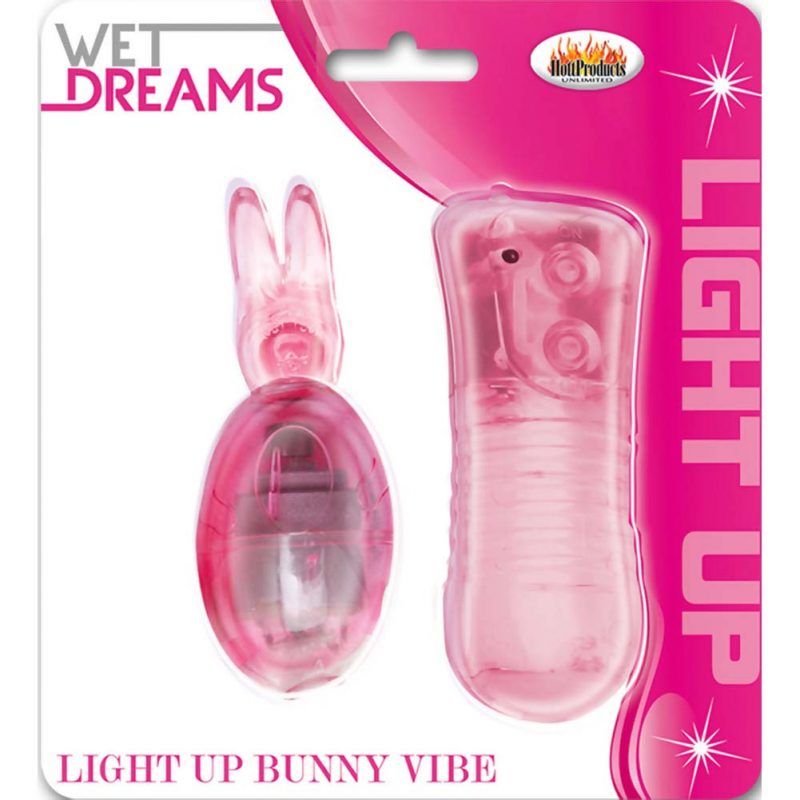 Vibrador Wet Dreams-Light Up Pleasure Bunny With Egg-Carded 8 Speed - Cake Sex Shop
