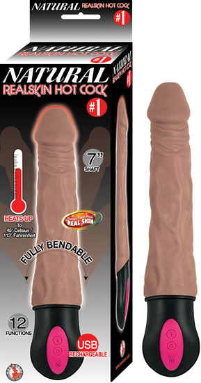 Dildo Natural Realskin Hot Cock #1 Brown 7" - Cake Sex Shop