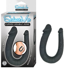 Dildo Seduce Me Curved Double Dong Black - Cake Sex Shop