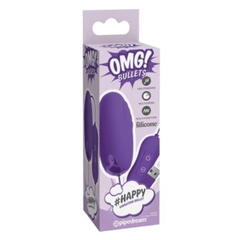 Vibrador #Happy Usb Bullet Purple - Cake Sex Shop