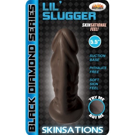 Dildo Skinsations Black Diamond Series Lil' Slugger Dildo 5.5" - Cake Sex Shop