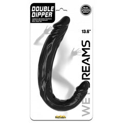 Dildo Double Dipper Vibraflex Black 13.6'' Dildo 12 Functions - Cake Sex Shop