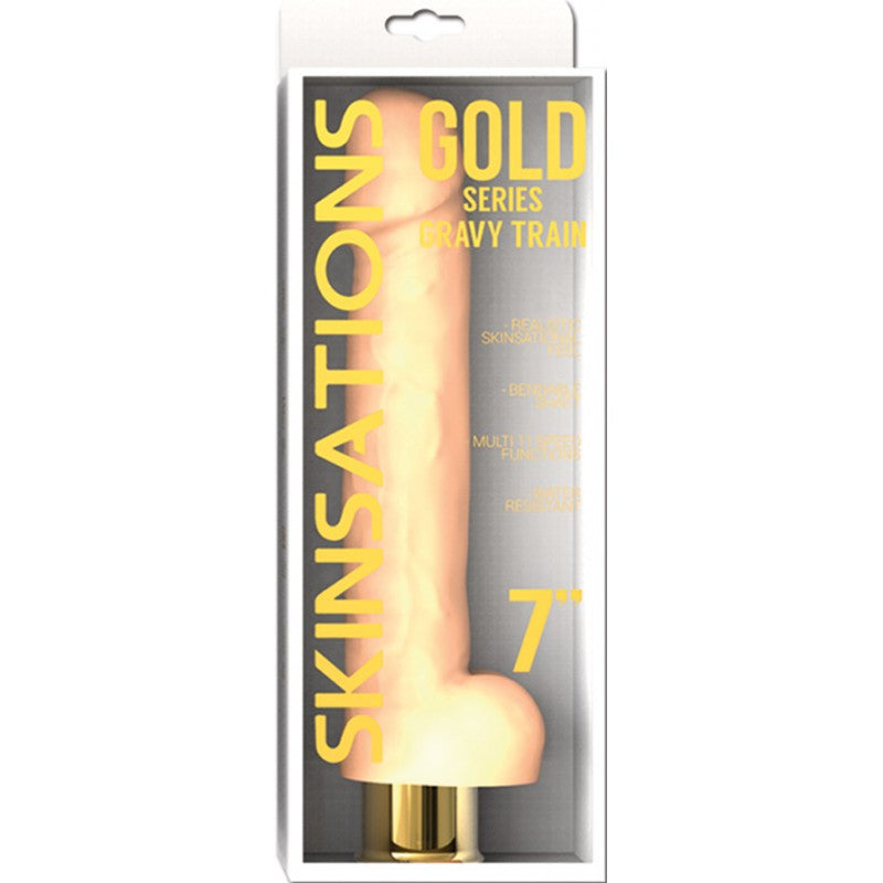 Dildo Gravy Train Skinsations Gold Series 7'' - Cake Sex Shop