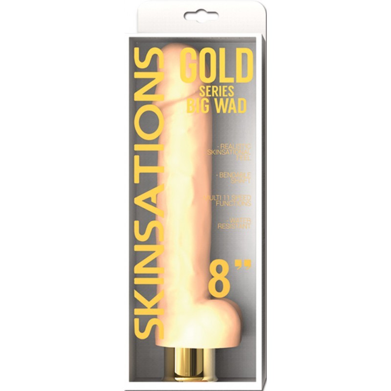 Dildo Big Wad Skinsations Gold Series 8" - Cake Sex Shop