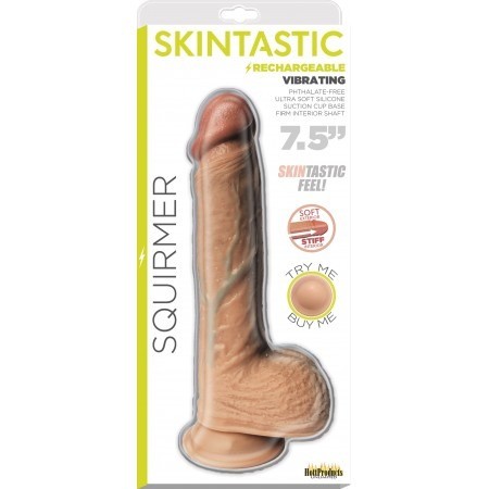 Dildo Squirmer Skintastic Series Rechargeable 7.5'' - Cake Sex Shop