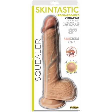 Dildo Squealer Skintastic Series Rechargeable 8'' - Cake Sex Shop