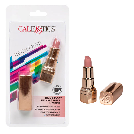 Vibrador Hide & Play Rechargeable Lipstick - Nude - Cake Sex Shop