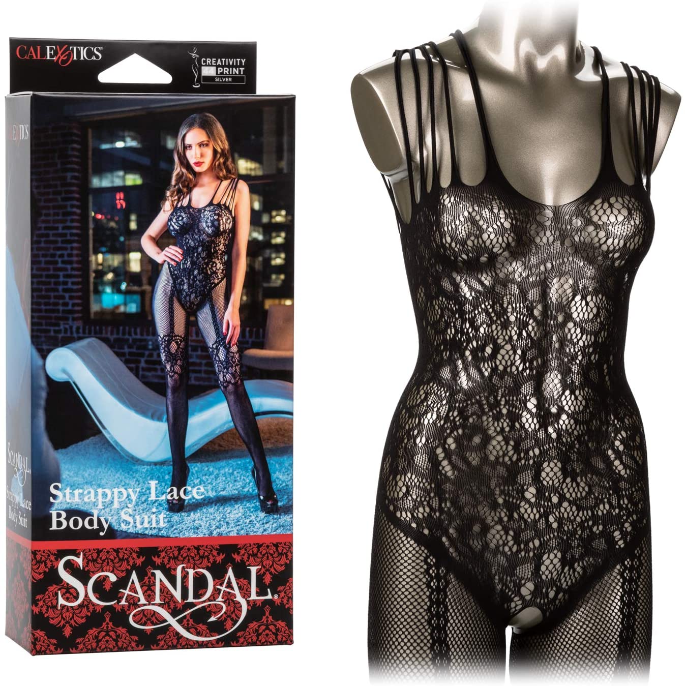 Scandal Strappy Lace Body Suit - Cake Sex Shop