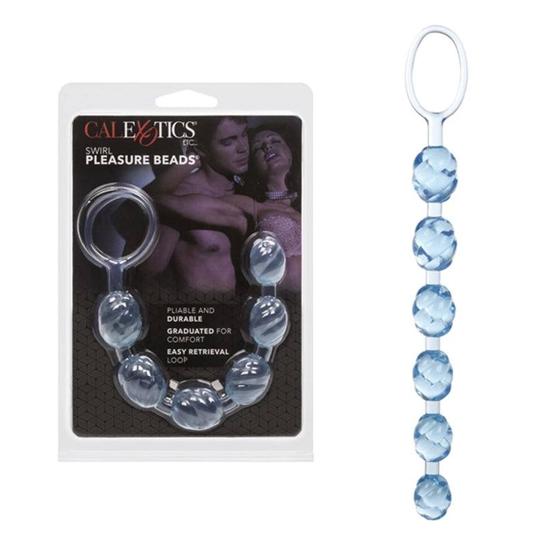 Perlas Swirl Pleasure Beads Blue - Cake Sex Shop