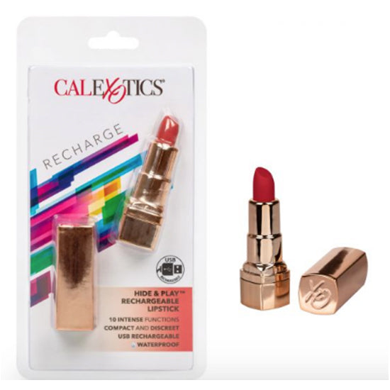 Vibrador Hide & Play Rechargeable Lipstick - Red - Cake Sex Shop