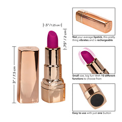 Vibrador Hide & Play Rechargeable Lipstick - Purple - Cake Sex Shop 2