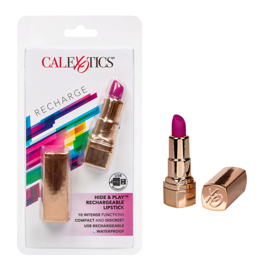 Vibrador Hide & Play Rechargeable Lipstick - Purple - Cake Sex Shop