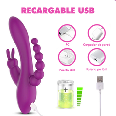 Vibrador Triple Violet - Cake Sex Shop 2 3 4