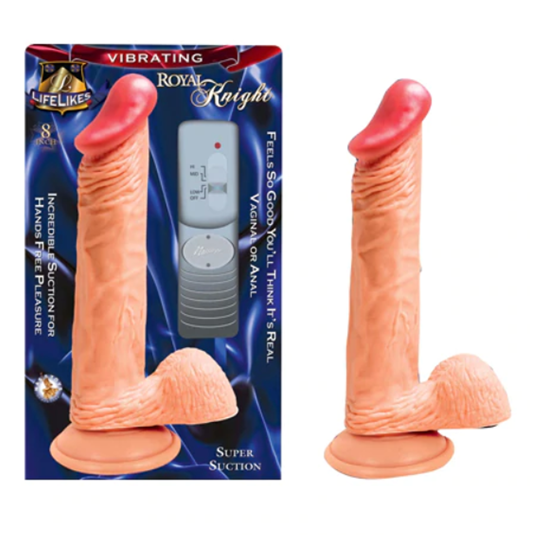 Dildo Lifelike-Vibrating Royal Knight 8" - Cake Sex Shop