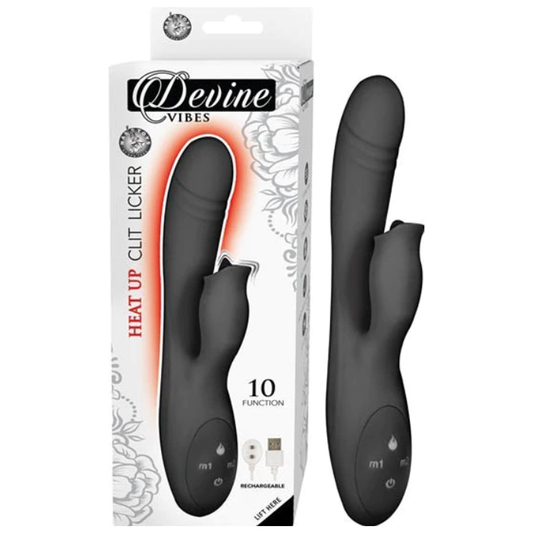Vibrador Heat Up Clit Licker Black - Cake Sex Shop