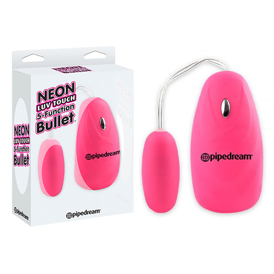 Vibrador Neon Luv Touch 5 Function Bullet - Pink - Cake Sex Shop
