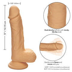 Dildo Dual Density Silicone Stud - 13 cm-Ivory - Cake Sex Shop 2