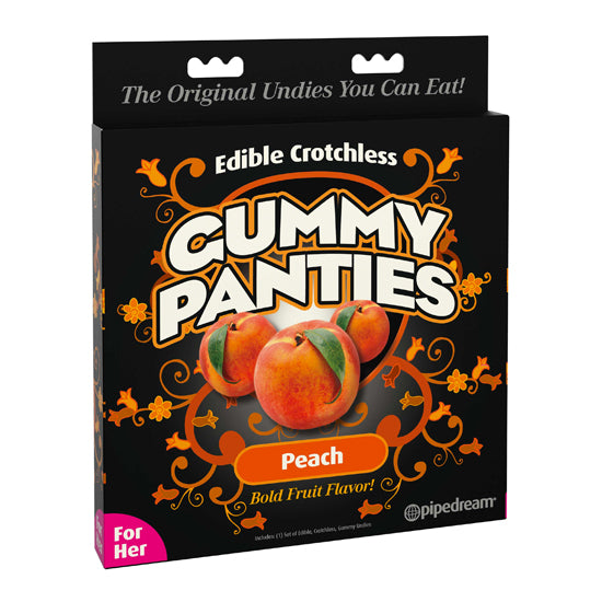 Tanga Pipedream Edible Crotchless Gummy Panties - Peach - Cake Sex Shop