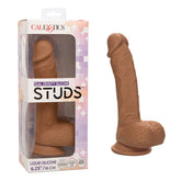 Dildo Dual Density Silicone Stud 6.25"- Brown - Cake Sex Shop