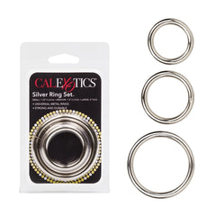 Anillo Silver Ring Set - 3 Piece Set - Cake Sex Shop