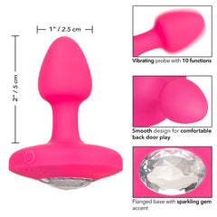 Plug Anal Cheeky Gems Small Rechargeable Vibrating Probe - Pink - Cake Sex Shop 2