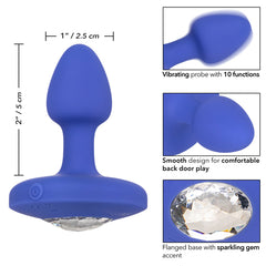 Plug Anal Cheeky Gems Small Rechargeable Vibrating Probe - Blue - Cake Sex Shop 2