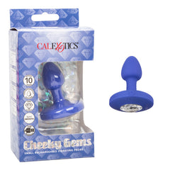 Plug Anal Cheeky Gems Small Rechargeable Vibrating Probe - Blue - Cake Sex Shop