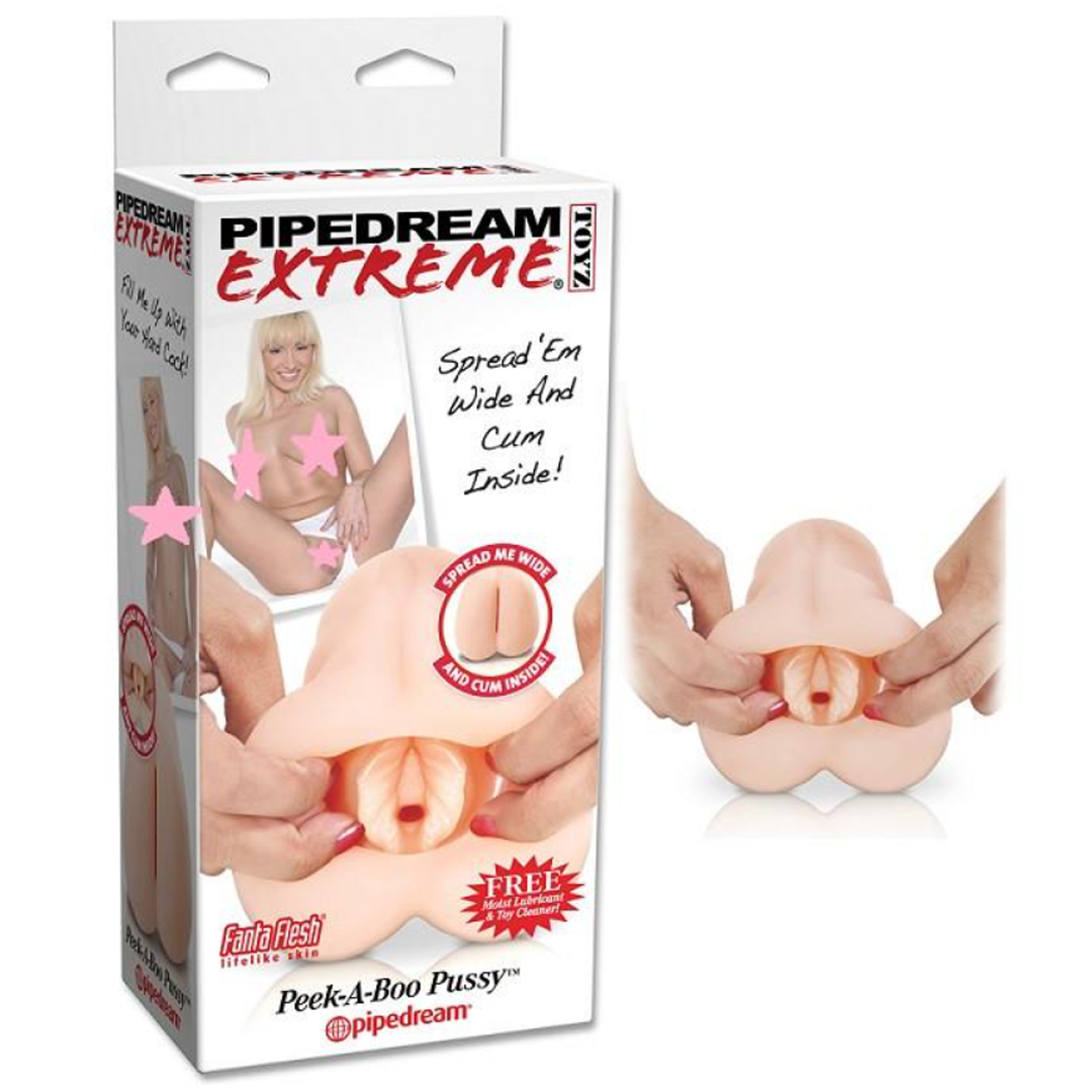 Masturbador Pipedream Extreme Toyz Peek-A-Boo Pussy – Light - Cake Sex Shop