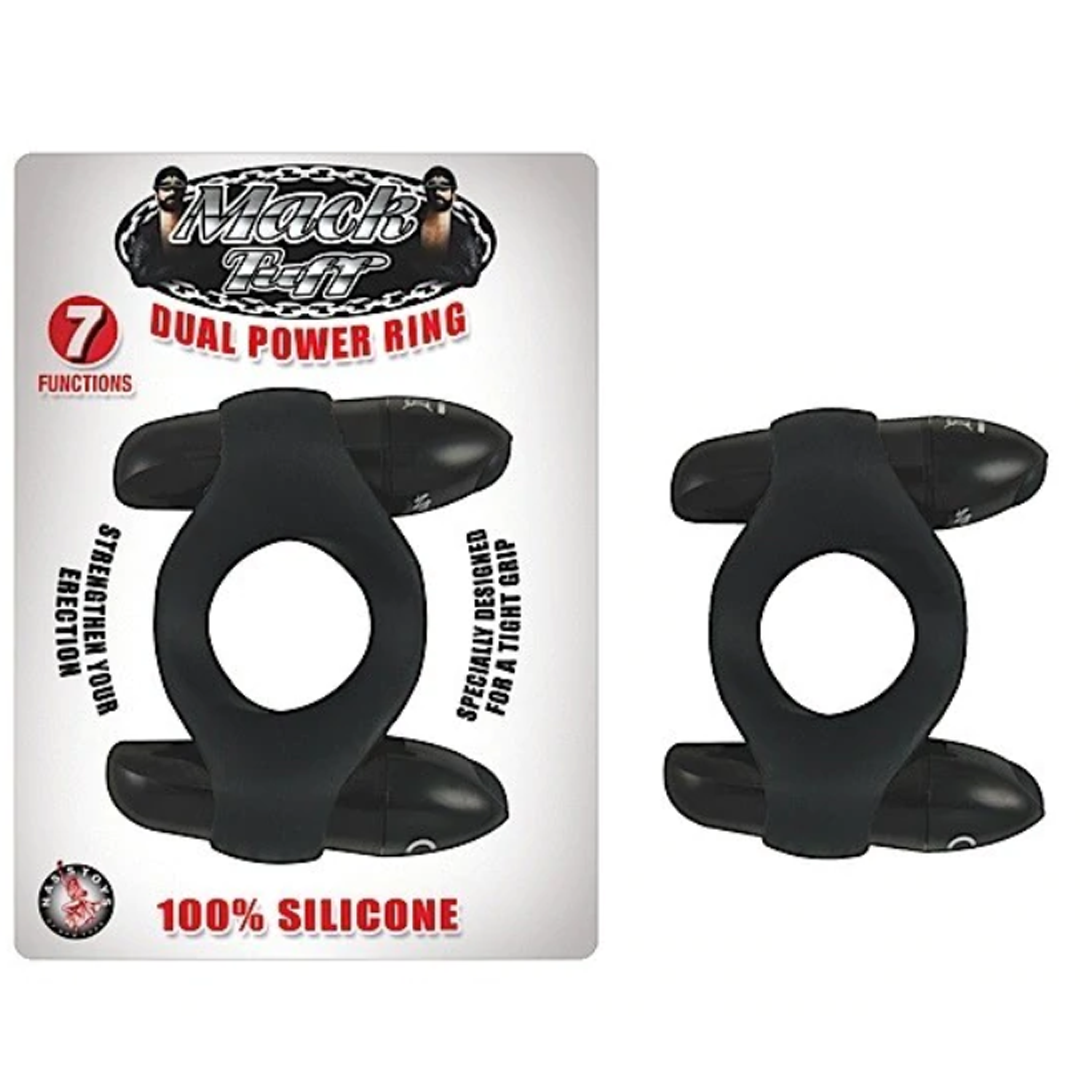 Anillo Mack Tuff Dual Power Ring Black - Cake Sex Shop