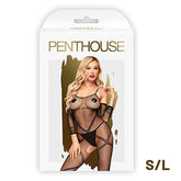 Body Penthouse Under Arrest Sheer Criss Cross Bodystocking-Black S-Large - Cake Sex Shop