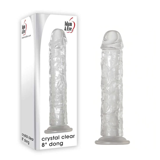 Dildo Crystal Clear 8″ Dong - Cake Sex Shop